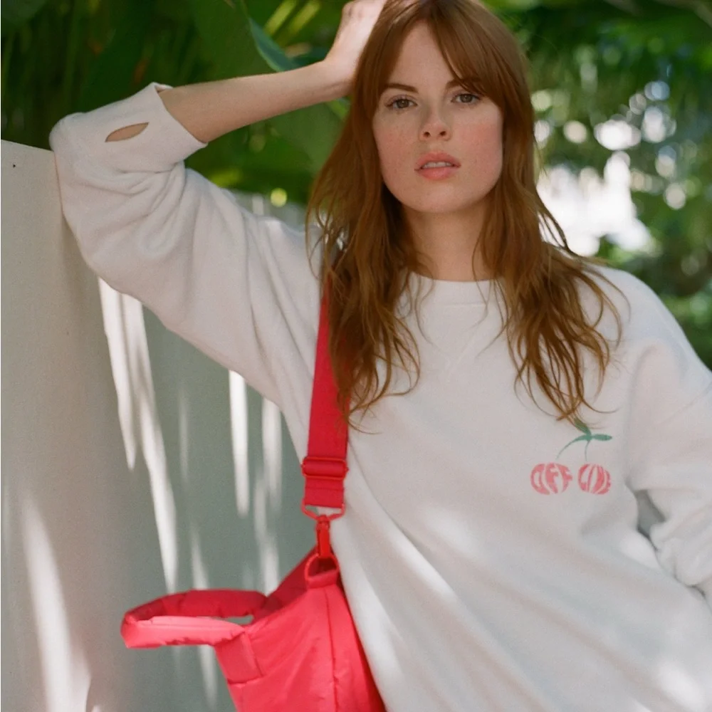 NWOT OFFLINE by Aerie Puff Love Mini Tote Resort Red - Picture 4 of 11